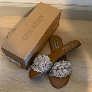Steve Madden Women's Brown and Cream Sandals